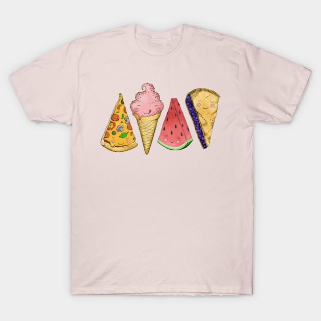 Happy Picnic Triangles T-Shirt by micklyn